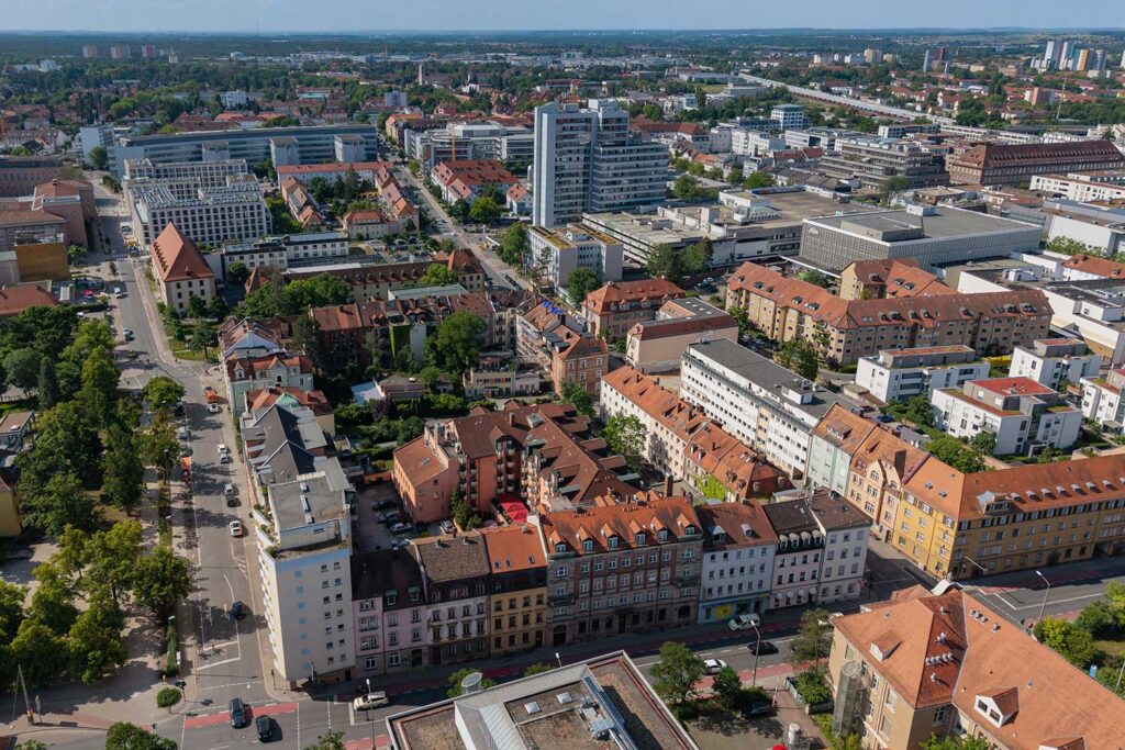 Erlangen Zentrum Luftbild